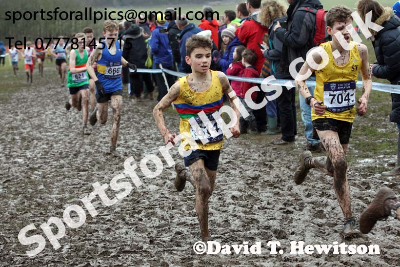 Boys under-13s 2018 British Inter Counties Cross Country Champs., Prestwold Hall, Loughborough. Photo: David T. Hewitson/Sports for All Pics